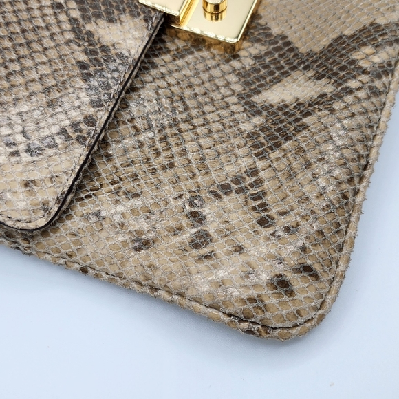 Michael Kors Snakeskin Clutch Handbag - Picture 9 of 9